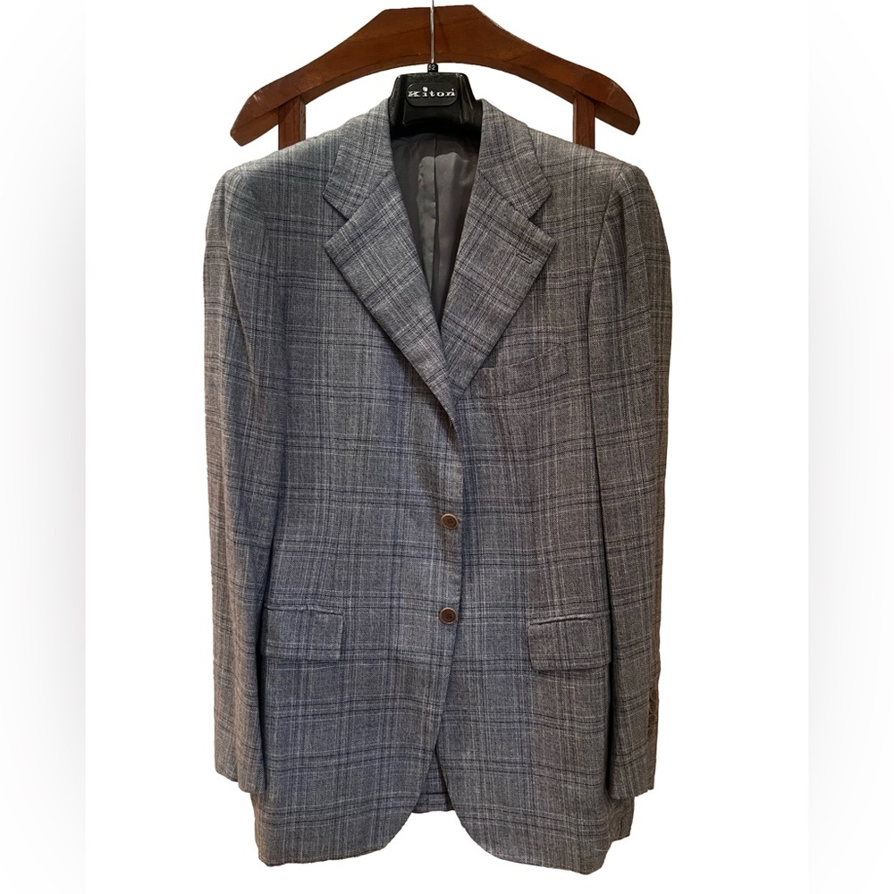 Kiton Cashmere Plaid Sports Jacket
